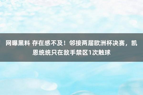 网曝黑料 存在感不及！邻接两届欧洲杯决赛，凯恩统统只在敌手禁区1次触球