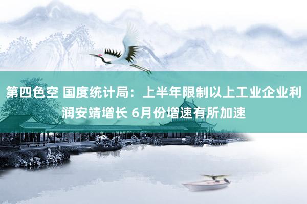 第四色空 国度统计局：上半年限制以上工业企业利润安靖增长 6月份增速有所加速