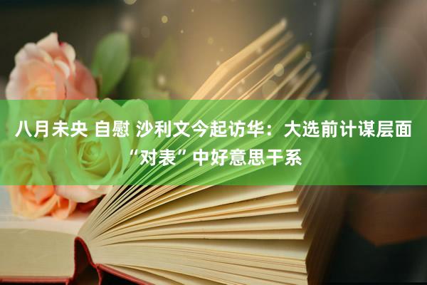 八月未央 自慰 沙利文今起访华：大选前计谋层面“对表”中好意思干系